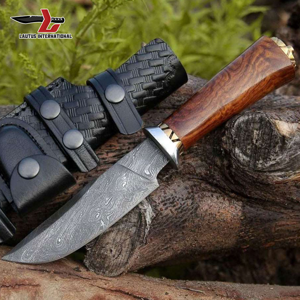 Damascus Fixed Blade Hunting Knives