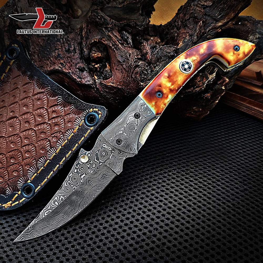 Engraved Mosaic Folding Knives