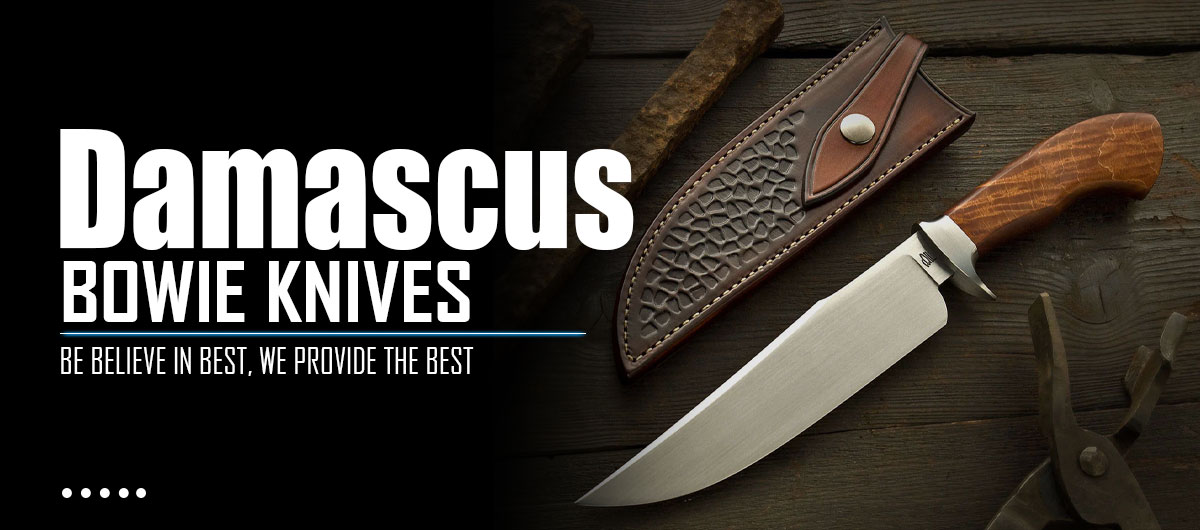 Damascus-Bowie-Knives